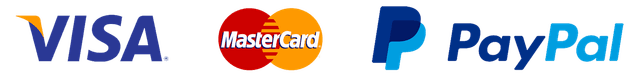Visa, MasterCard and PayPal accepted