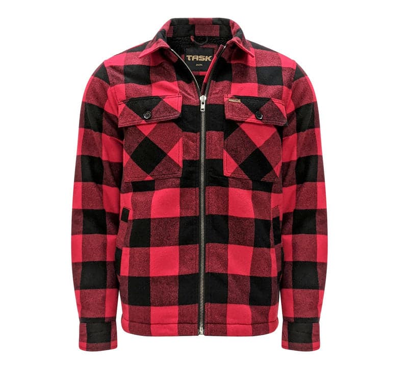 TK-1783 - Sherpa-Lined Flannel Jacket with Zipper