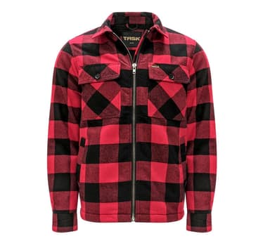TK-1783 - Sherpa-Lined Flannel Jacket with Zipper