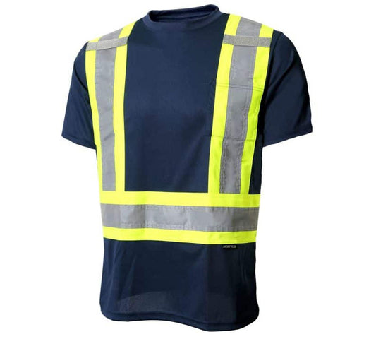 JG 10-662R - T-SHIRT À MANCHE COURTE AVEC BANDES RÉFLÉCHISSANTES
