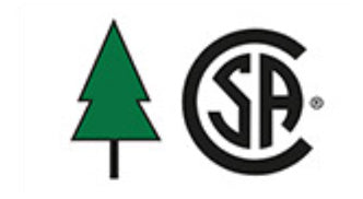 Logo CSA sapin vert pour protection scie à chaine.