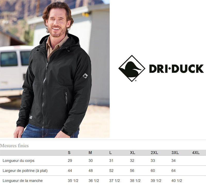 Dri duck jacket size chart sale