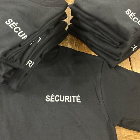 T-Shirt Sécurité Impression au coeur et au dos - S01
