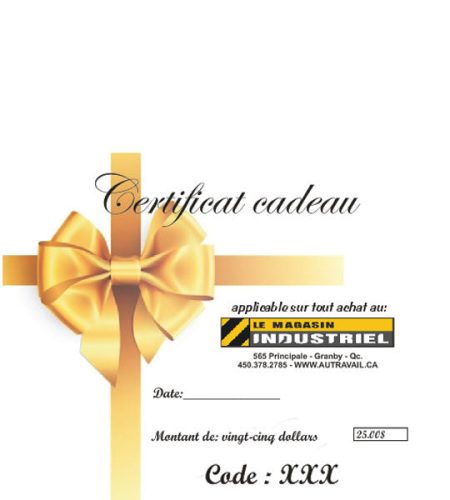 CERTIFICAT CADEAU